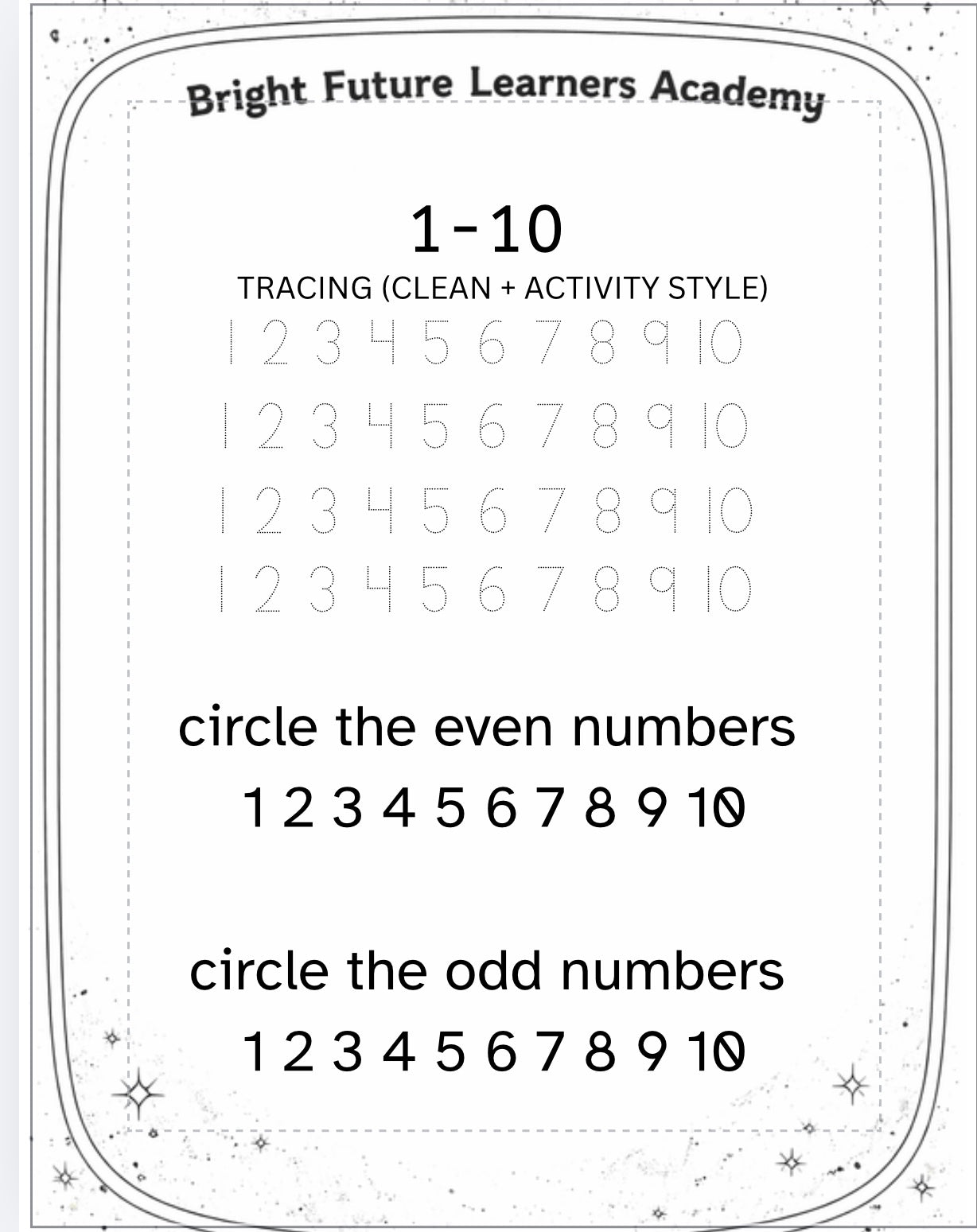 My first numbers 1-100 Workbook for kids ages 3-7 (digital download)