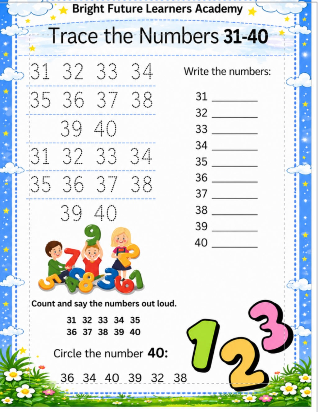 My big learning workbook for kids ages 3-7 (digital download full color)