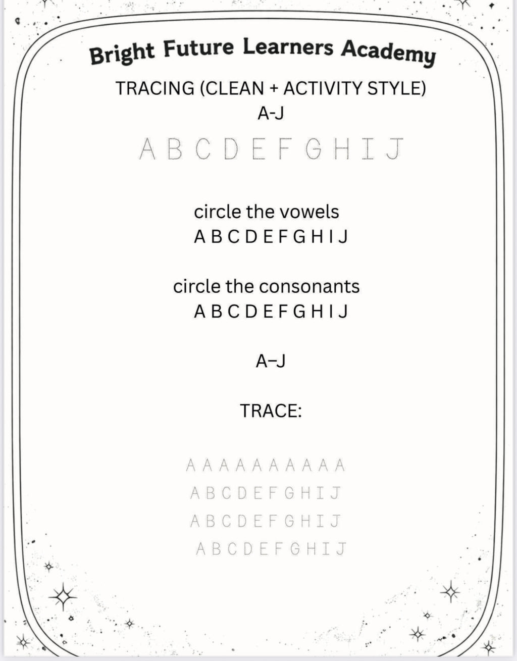 My First Letter and Words Workbook (digital download)