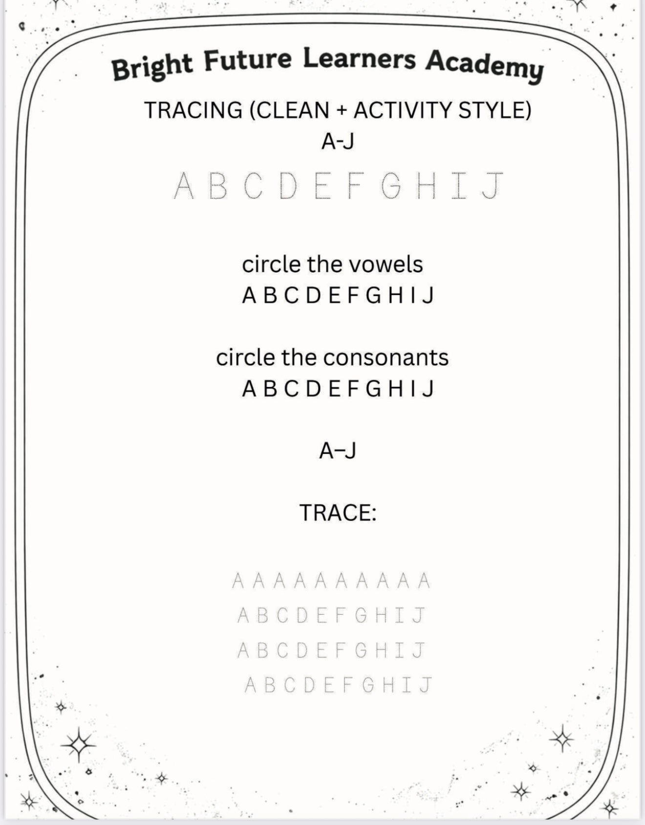 My First Letter and Words Workbook (digital download)
