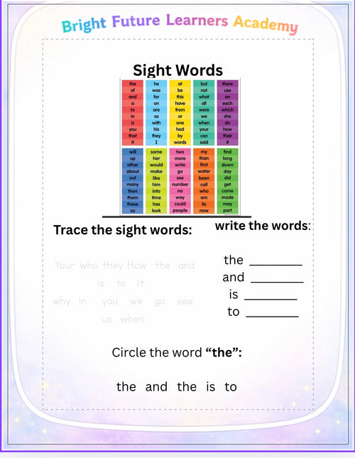 My big learning workbook for kids ages 3-7 (digital download full color)