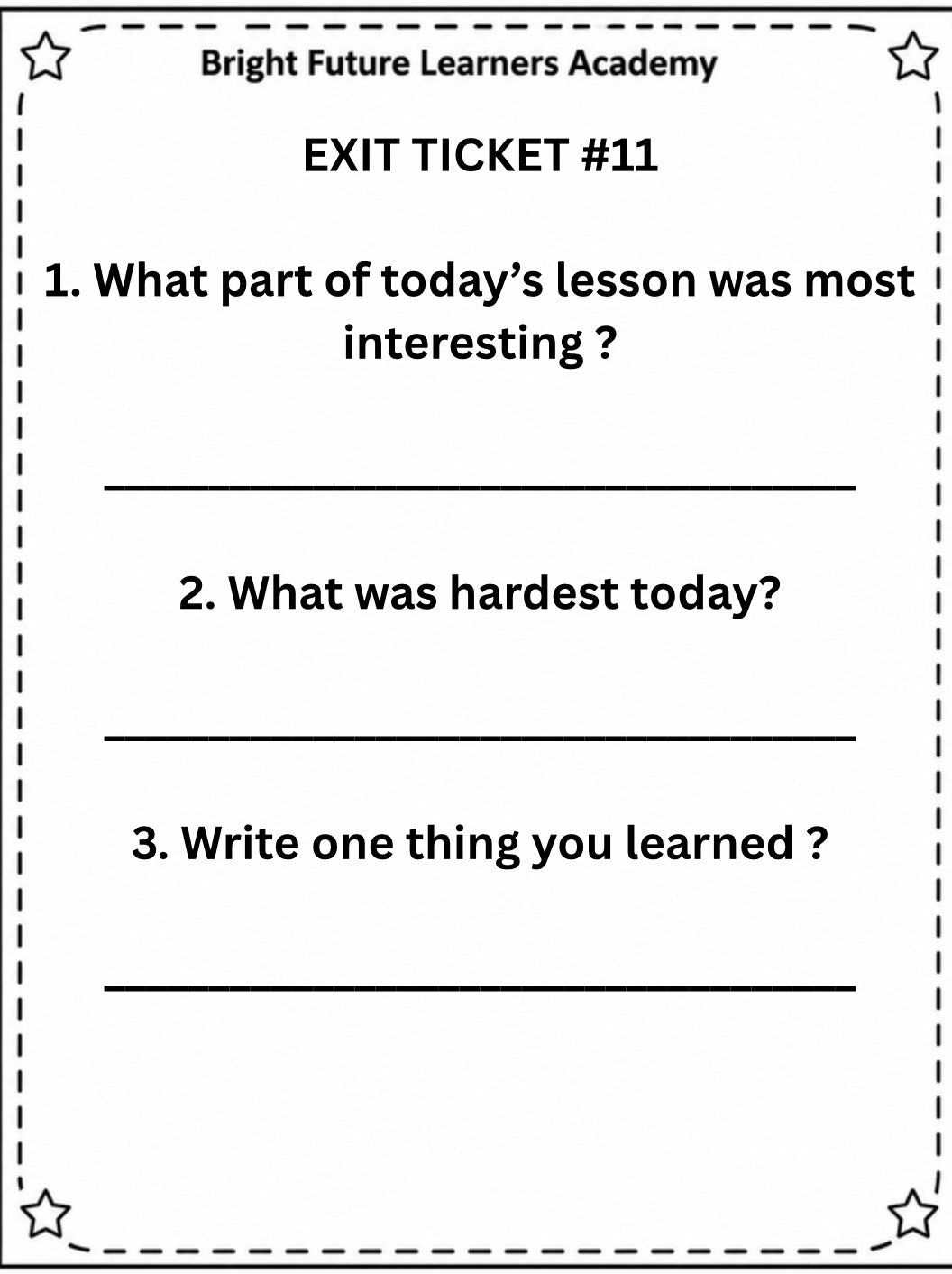 50 High School Exit Tickets Printable Bundle (digital download)
